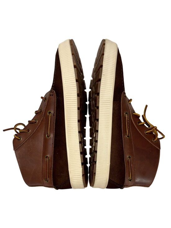 Men’s Polo Ralph Lauren Delmont Brown Leather/Suede Boat Ankle Boots Size 9D main image 14